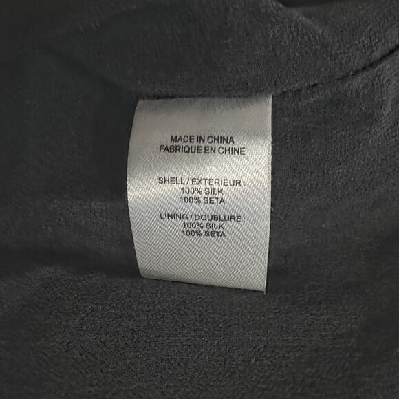 NWT Theory Maryanka 100% Silk Black Matte Sequin Cap Sleeve Shift Dress - 0 - Picture 7 of 7